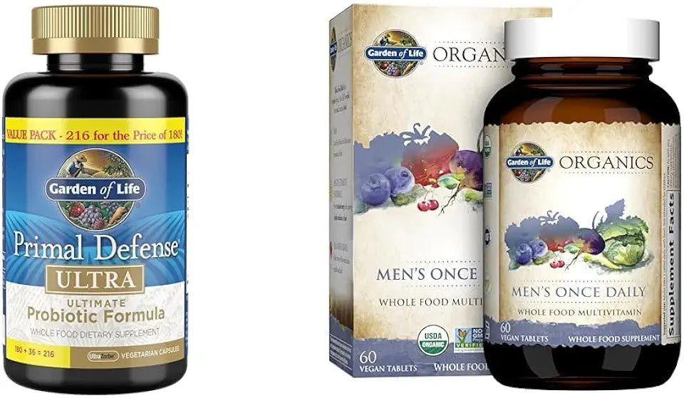 Probiotics & Men's Multivitamin Bundle 216 Capsules 60 Tablets I8650