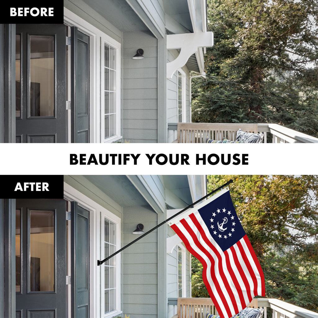 6 Ft Aluminum Spinning Flagpole with 3x5 Ft Polyester Flag N57243