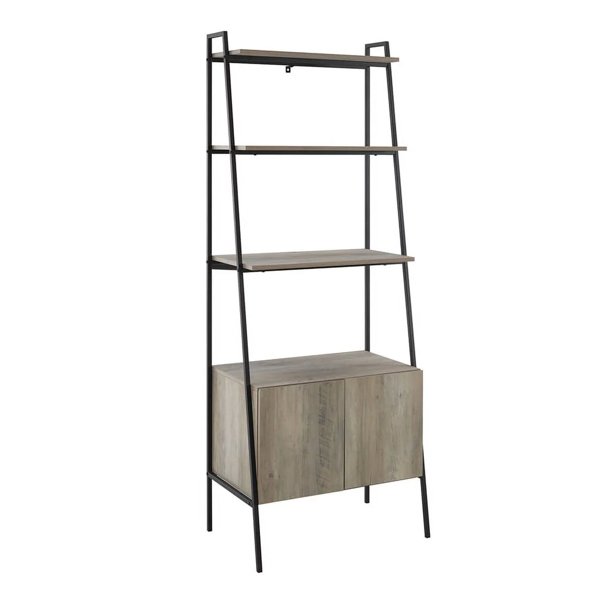 72" Ladder Storage Bookshelf in Gray Wash K99878