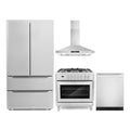 36 Dual Fuel Range, Wall Mount Range Hood, Refrigerator with Ice Maker and Dishwasher I911990
