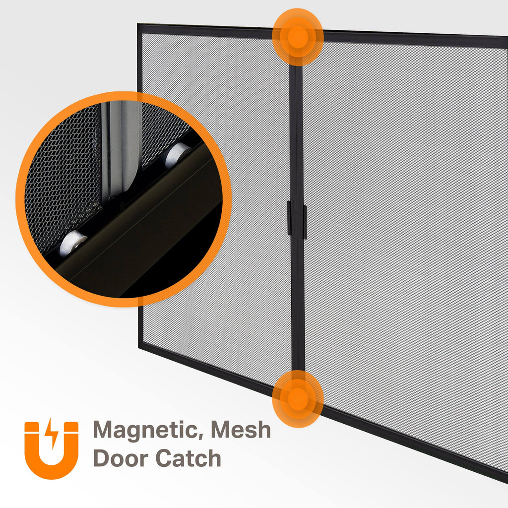 Black Large Fireplace Glass Door E42899