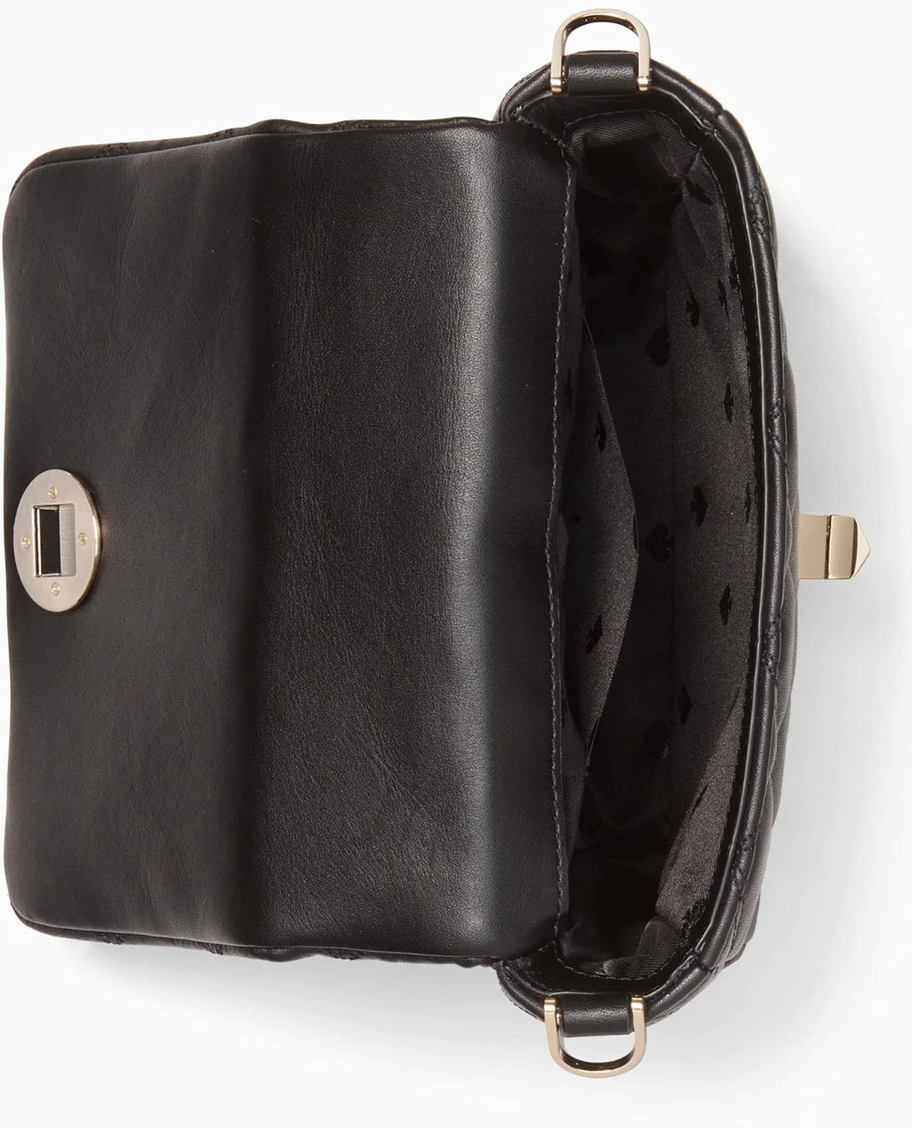 Quilted Leather Square Crossbody (Black) X41056