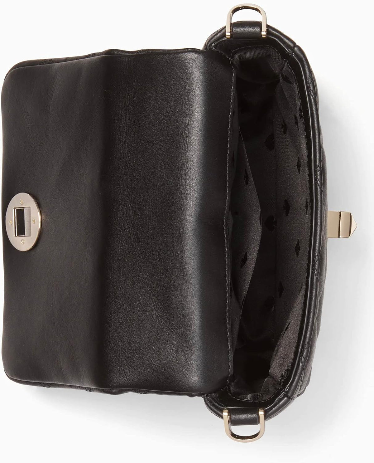 Quilted Leather Square Crossbody (Black) X41056