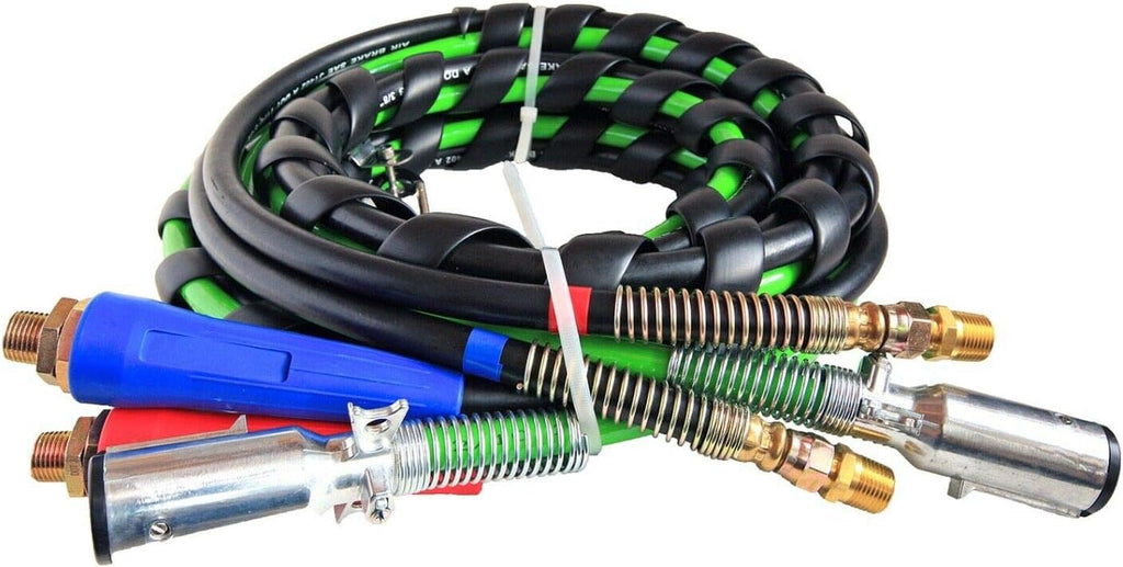 3 in 1 ABS Electrical and Rubber Air Line Hose Assemblies 12 FT Black W942551