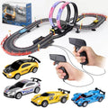 23ft Battery Powered Electric Slot Car Race Track Set with 4 Slot Cars W15153
