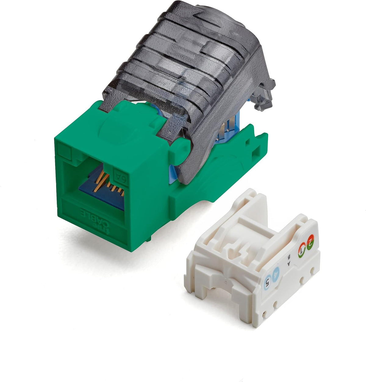 Blue Cat6A Toolless Keystone Jack 12 Pack H58818