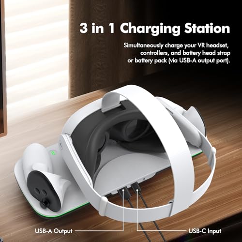 Charging Dock with Closable LED Indicator, Magnetic Charging, 2 Rechargeable 1850mA Batteries N556