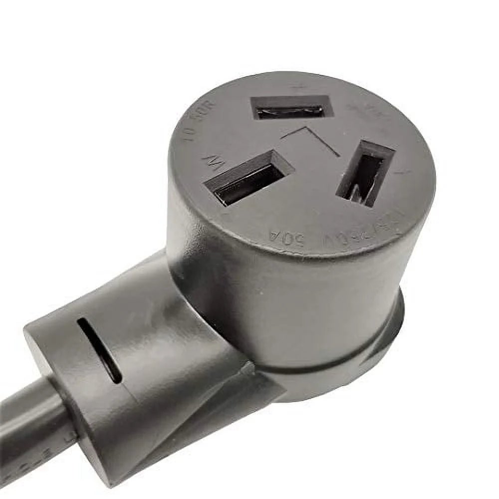 Adapter Cord Dryer 3 Prong Plug 10-30P to 10-50R Electric Stove Receptacle, 30A, 250V 1FT A823754