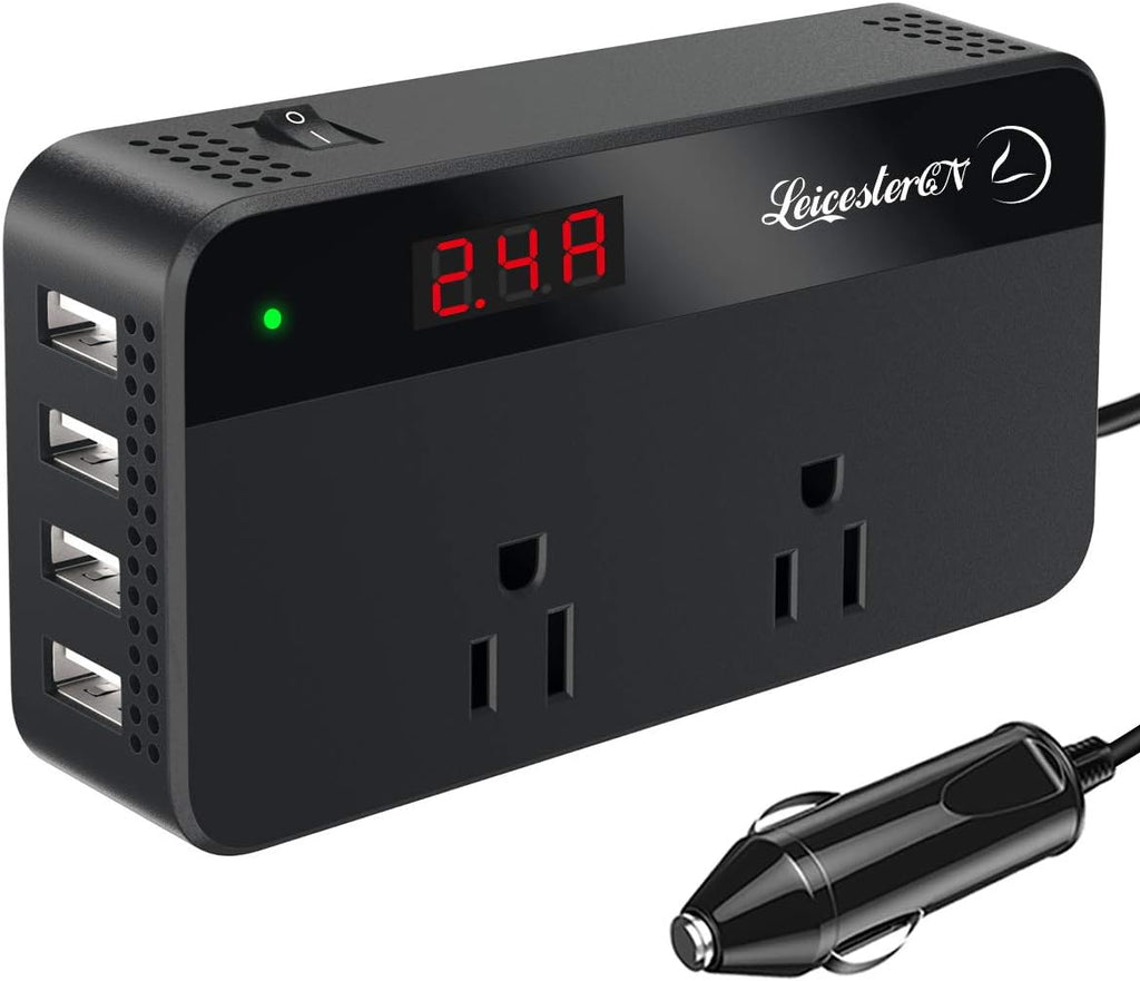 300W Pure Sine Wave Power Inverter 12V to 110V AC Pack of 2 C851