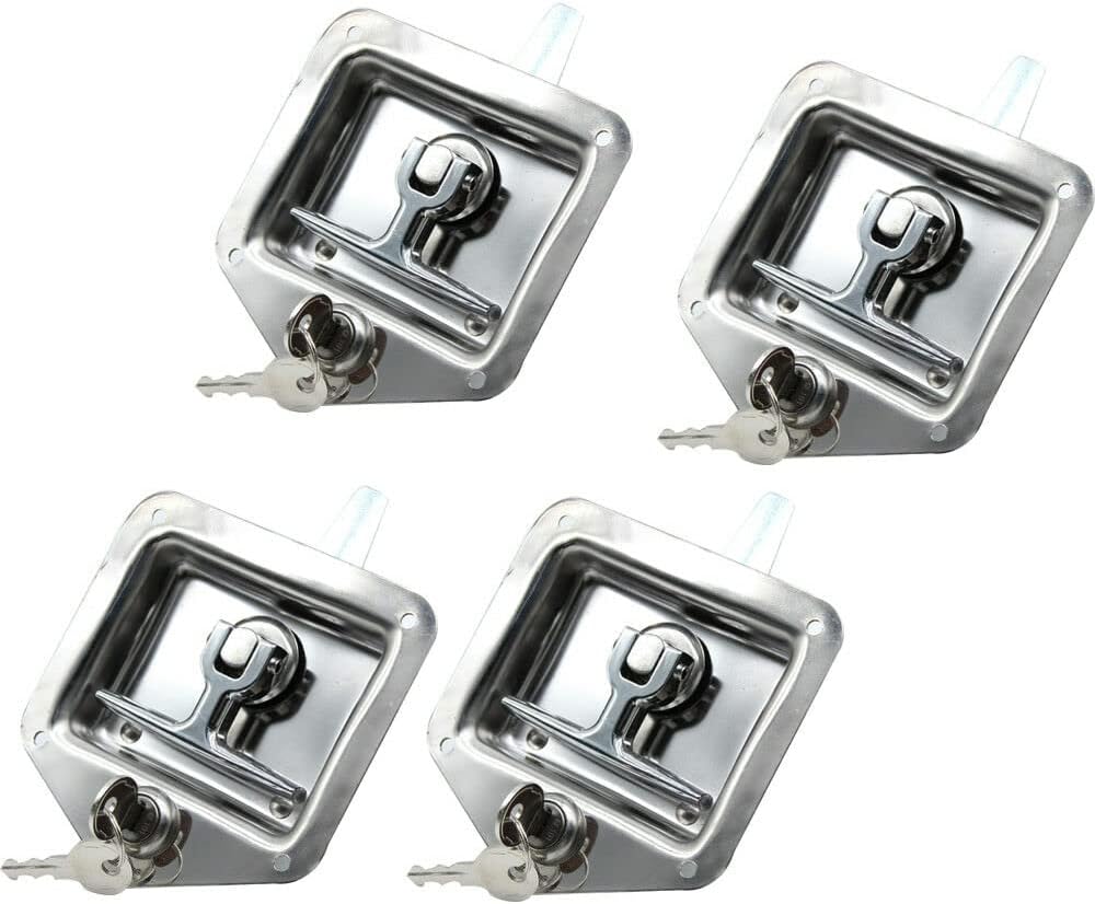 4 Pack Stainless Steel Trailer Door Latch T-Handle Locking J95275