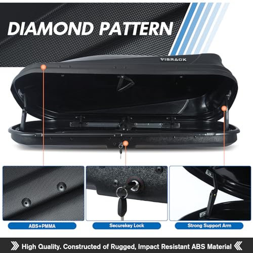Gray 13 Cubic Feet Rooftop Cargo Box Q13978