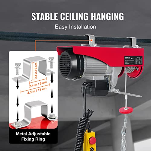 14ft 1320lbs Electric Hoist 110v 40ft Lifting Height H45230
