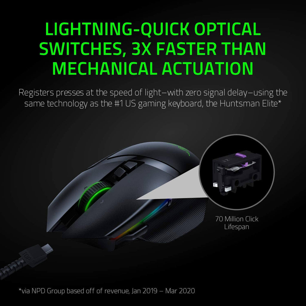 Black Wireless Optical Gaming Mouse V477