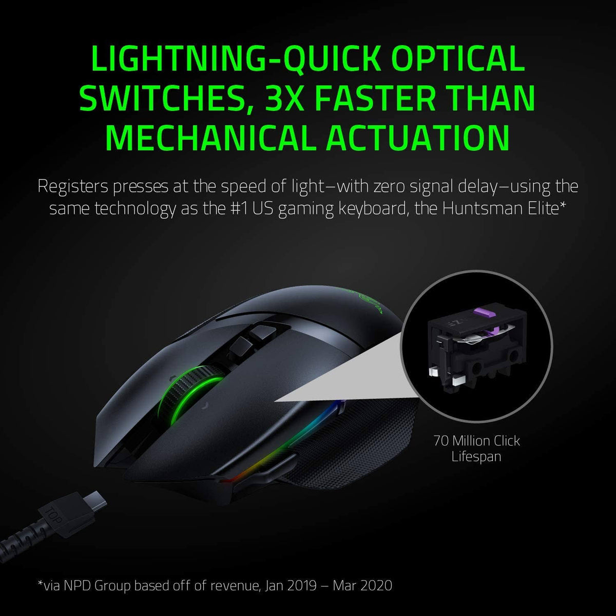 Black Wireless Optical Gaming Mouse V477