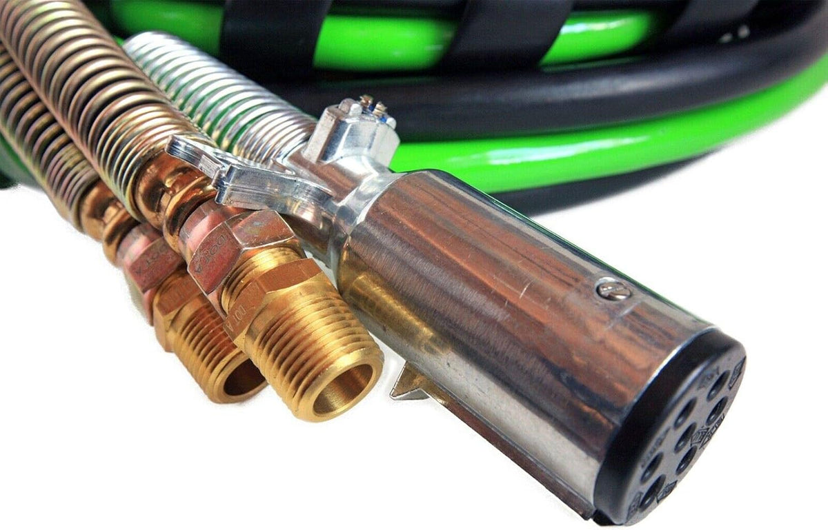 3 in 1 ABS Electrical and Rubber Air Line Hose Assemblies 12 FT Black W942551