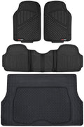 All Weather Rubber Car Floor Mats with Cargo Liner Full Set O271