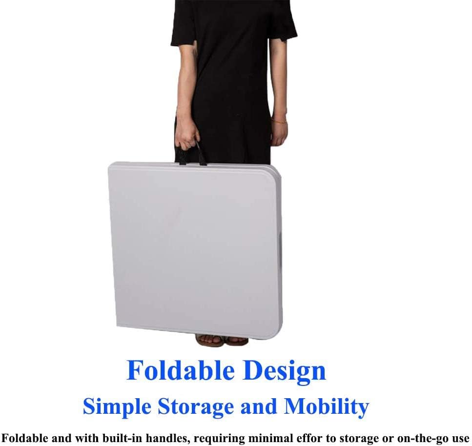 Portable Folding Camping Table 4ft Heavy Duty Plastic E934877