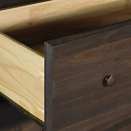 Solid Wood 2-Door Wardrobe with Walnut Finish P59855