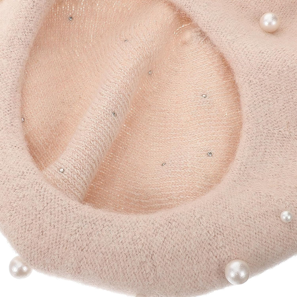 Beige Cashmere Wool Beret K911