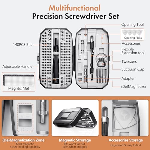 82 in 1 Magnetic Precision Screwdriver Set with Flexible Shaft and Extension Rod R813366