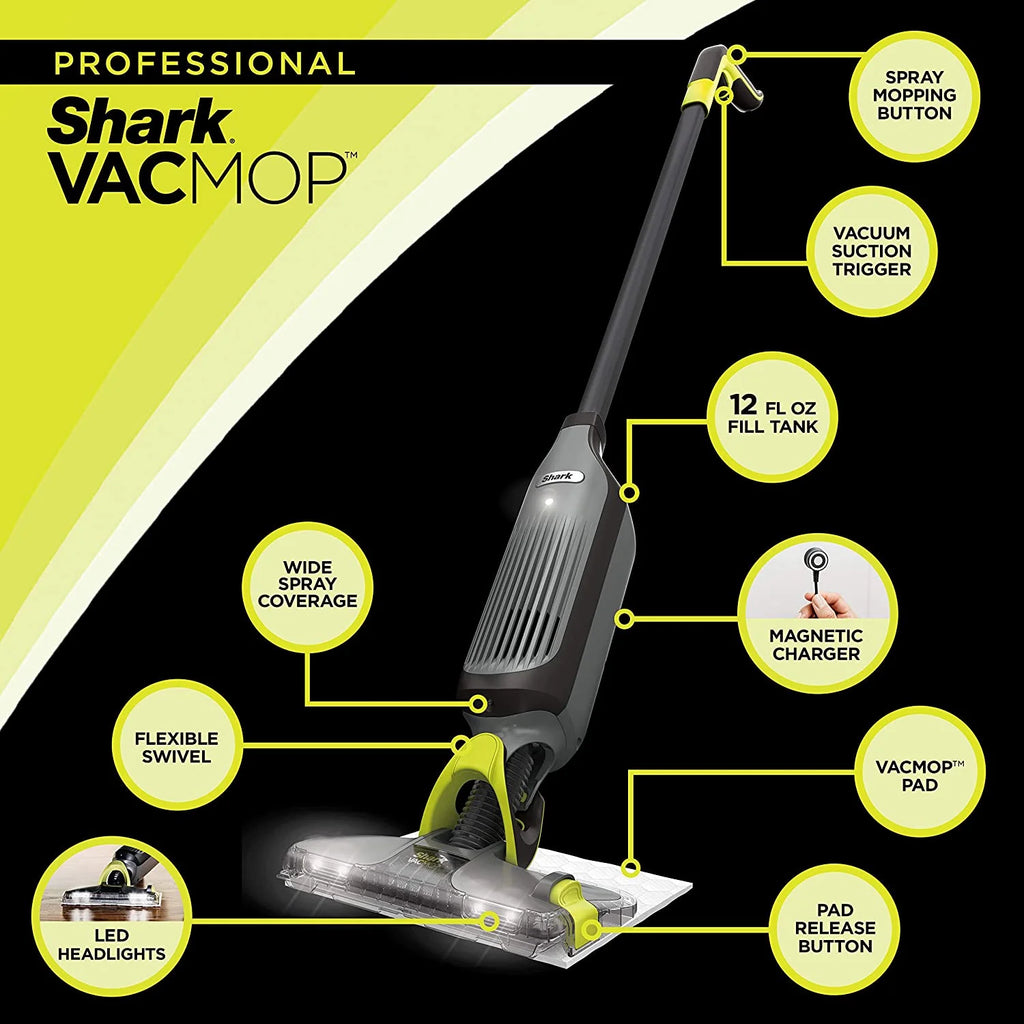 Charcoal Gray Cordless Hard Floor Vacuum Mop A6473