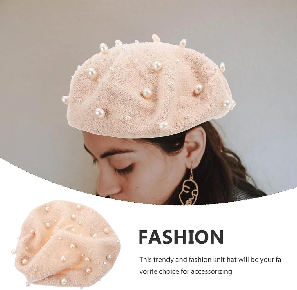 Beige Cashmere Wool Beret K911
