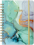 Green 6.3" x 8.4" Weekly & Monthly Planner with Twin-Wire Binding W288166