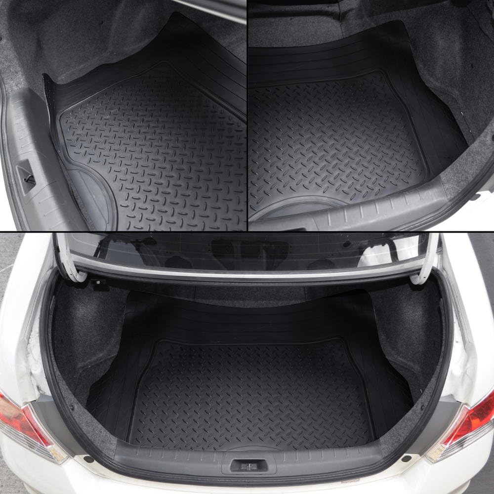 All Weather Rubber Car Floor Mats with Cargo Liner Full Set O271