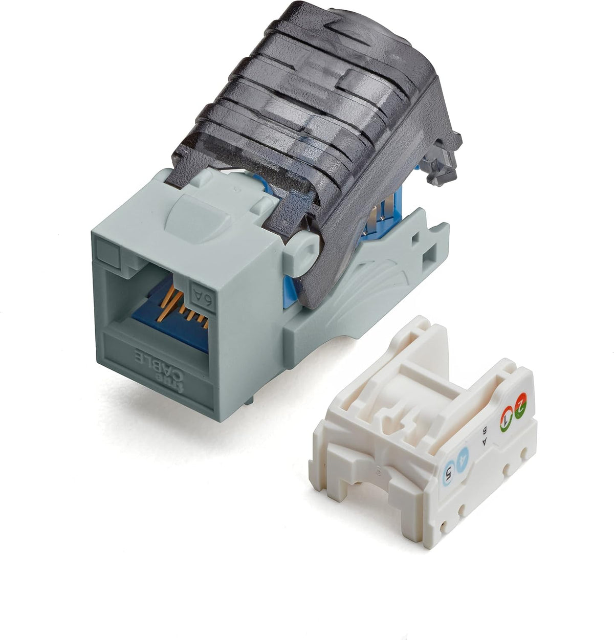 Blue Cat6A Toolless Keystone Jack 12 Pack H58818