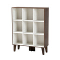 White Walnut 9-Shelf Bookcase O331448