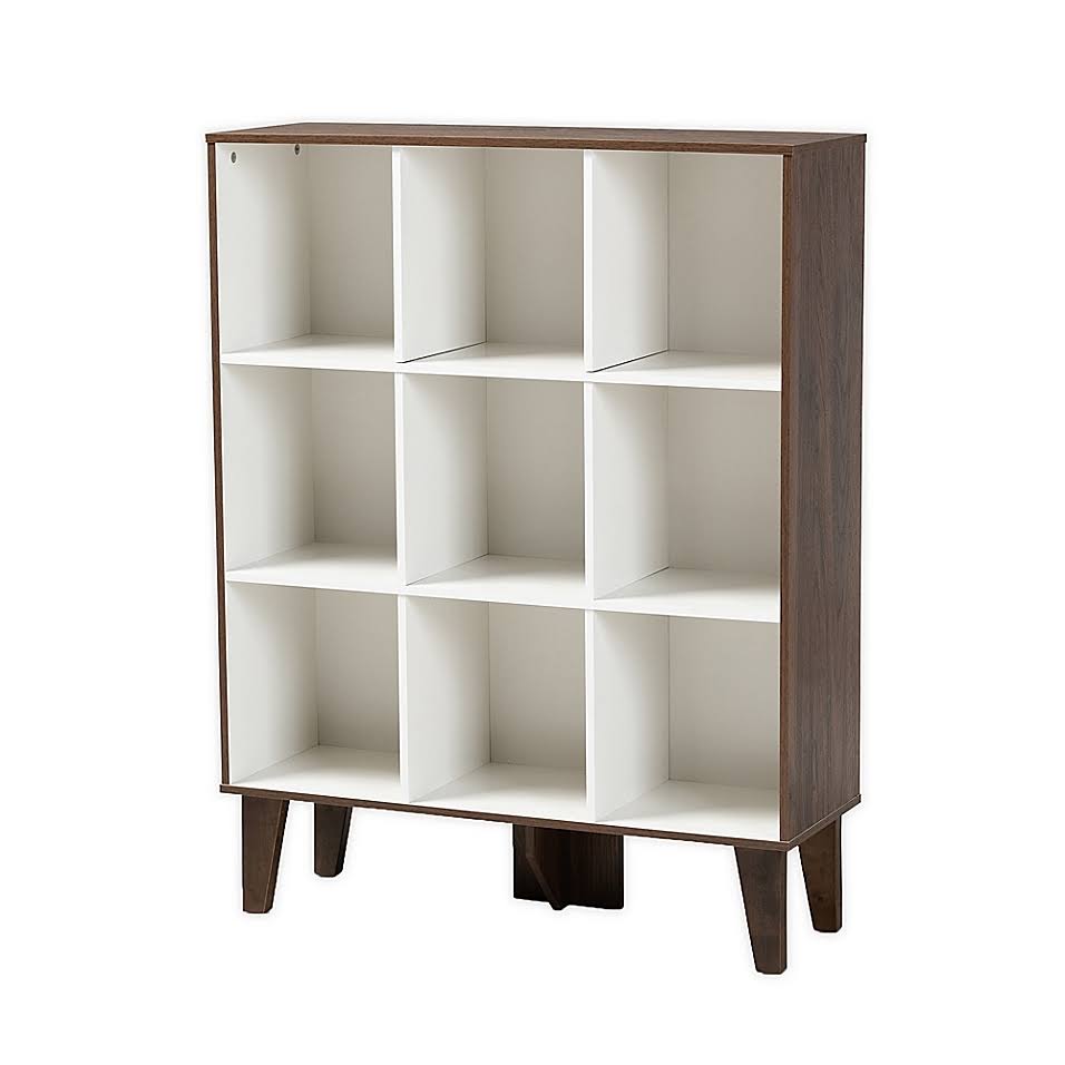 White Walnut 9-Shelf Bookcase O331448