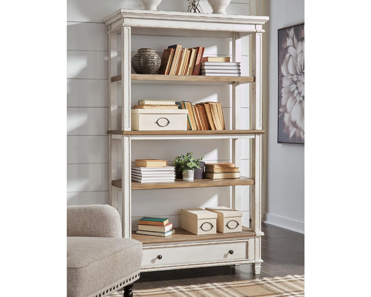 75" Bookcase Brown/White A714