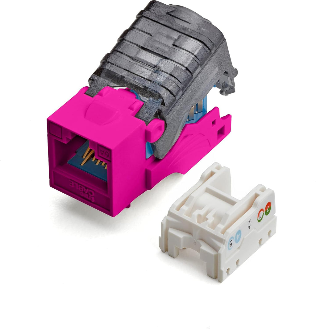 Blue Cat6A Toolless Keystone Jack 12 Pack H58818