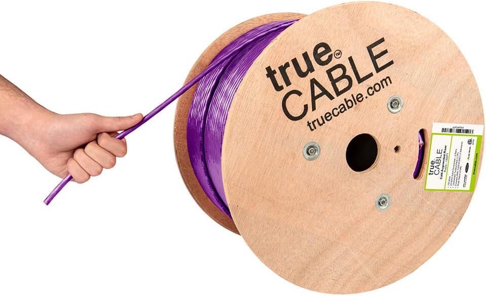 Pink 1000ft Cat6A Riser UTP Bulk Ethernet Cable J57189