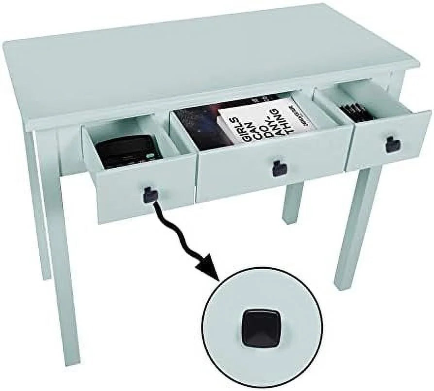 Light Green Small Writing Desk with Drawers S392327