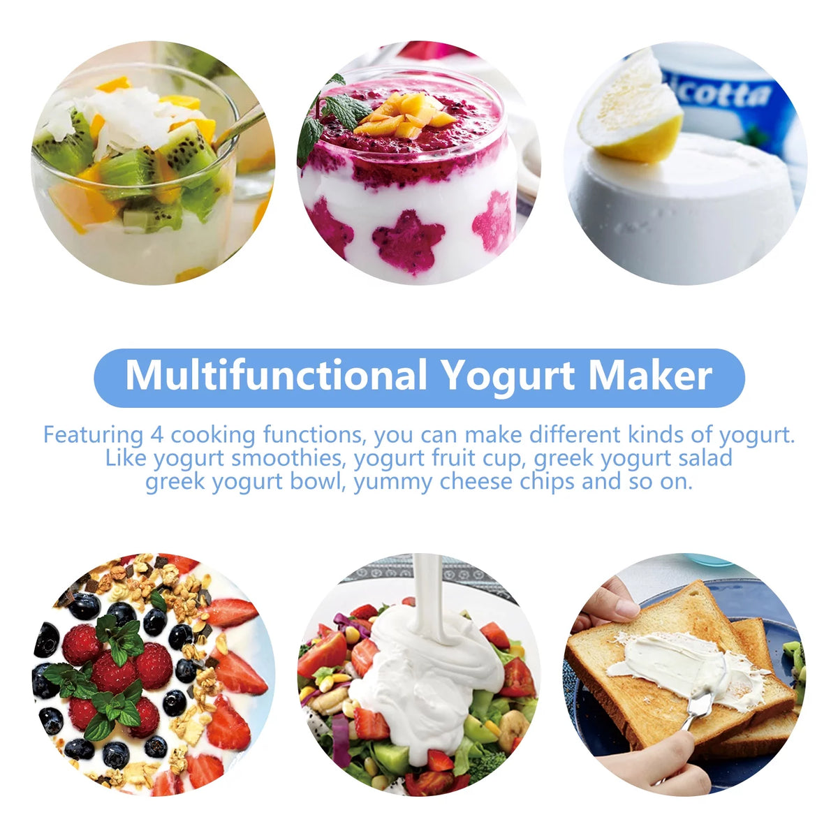 Greek Stainless Steel Yogurt Maker 2 Glass Jars W858286