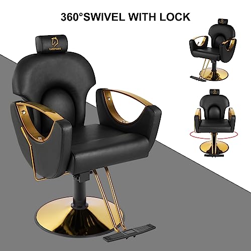 Pink Hydraulic Reclining Barber Chair Y303