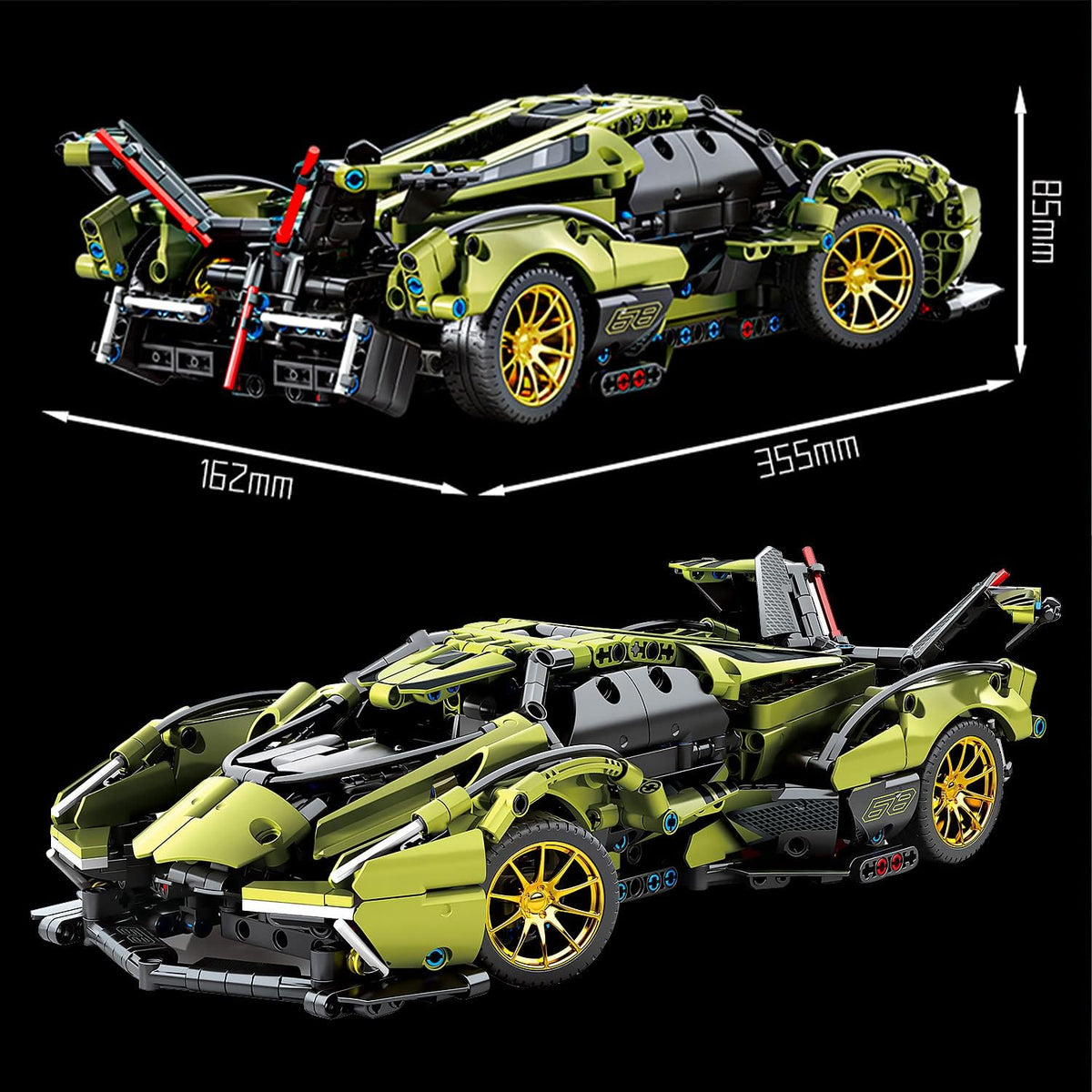 1:14 Scale 1039 Pieces Building Blocks Car Model Q9304