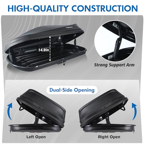 Gray 13 Cubic Feet Rooftop Cargo Box Q13978