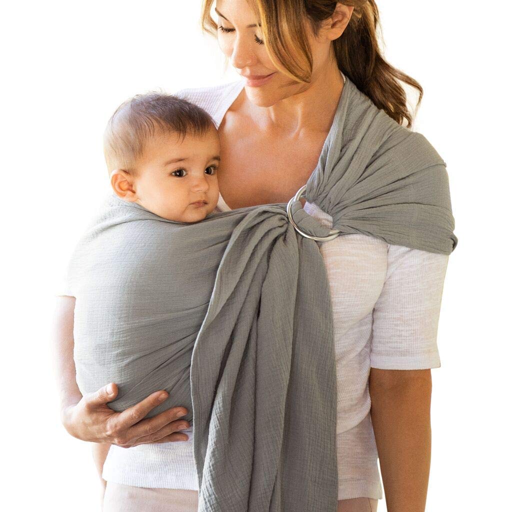 Pewter Ring Sling Wrap Carrier Z617
