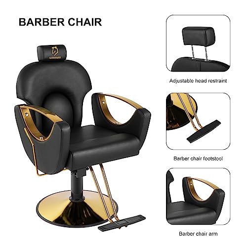 Pink Hydraulic Reclining Barber Chair Y303