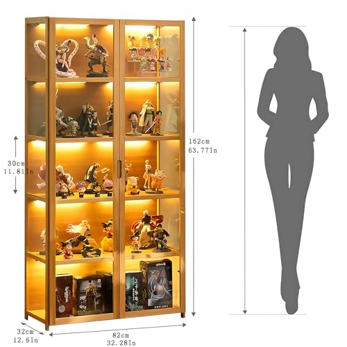 5-Tier Acrylic Glass Door Display Cabinet J50980