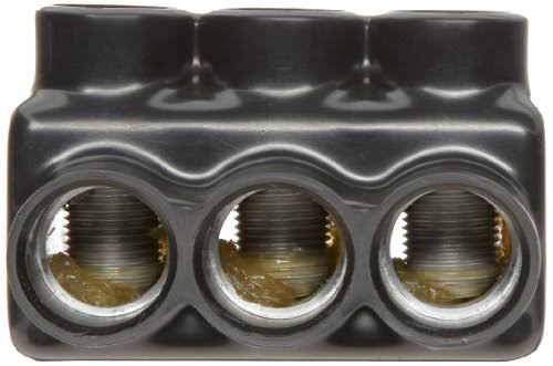 Black Insulated Multi Cable Connector Dual Entry 3 Ports K58323