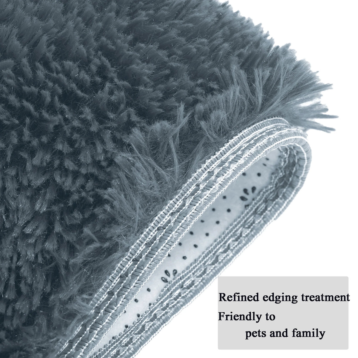 Black/Gray/Blue/Red Shaggy Area Rugs I7313