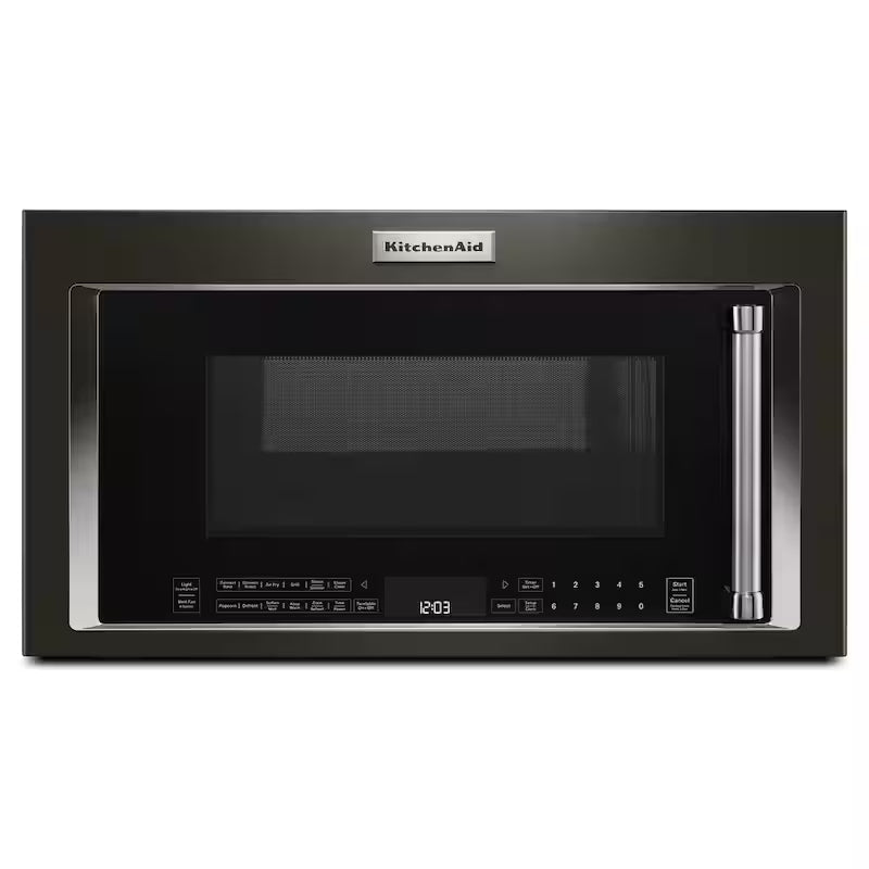 1800-Watt Over the Range Microwave with Air Fry in Black Stainless Steel F990073