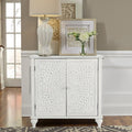 White Accent Cabinet with 2 Doors Storage Sideboard Buffet Cabinet Q8456