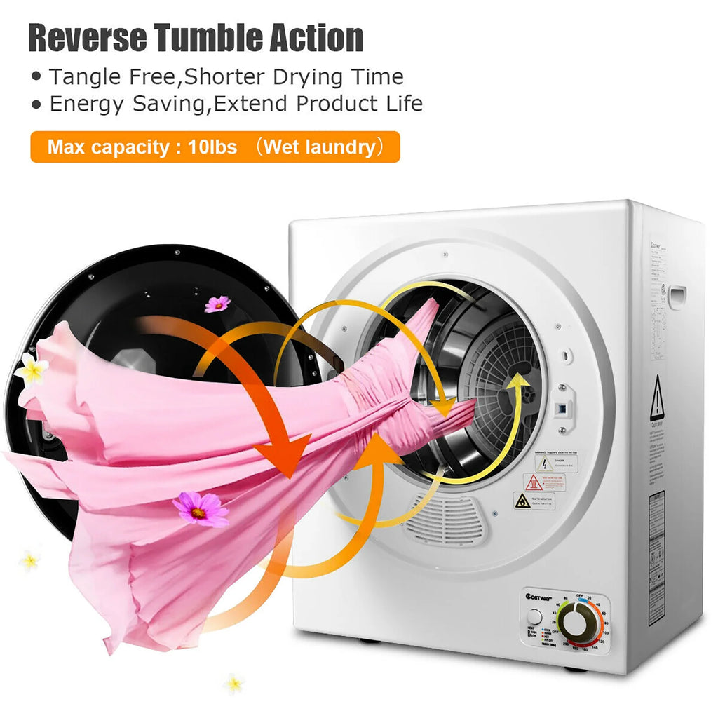 Compact Electric Cloth Dryer Stainless Steel Wall Mounted 1.5 cu.ft. M644