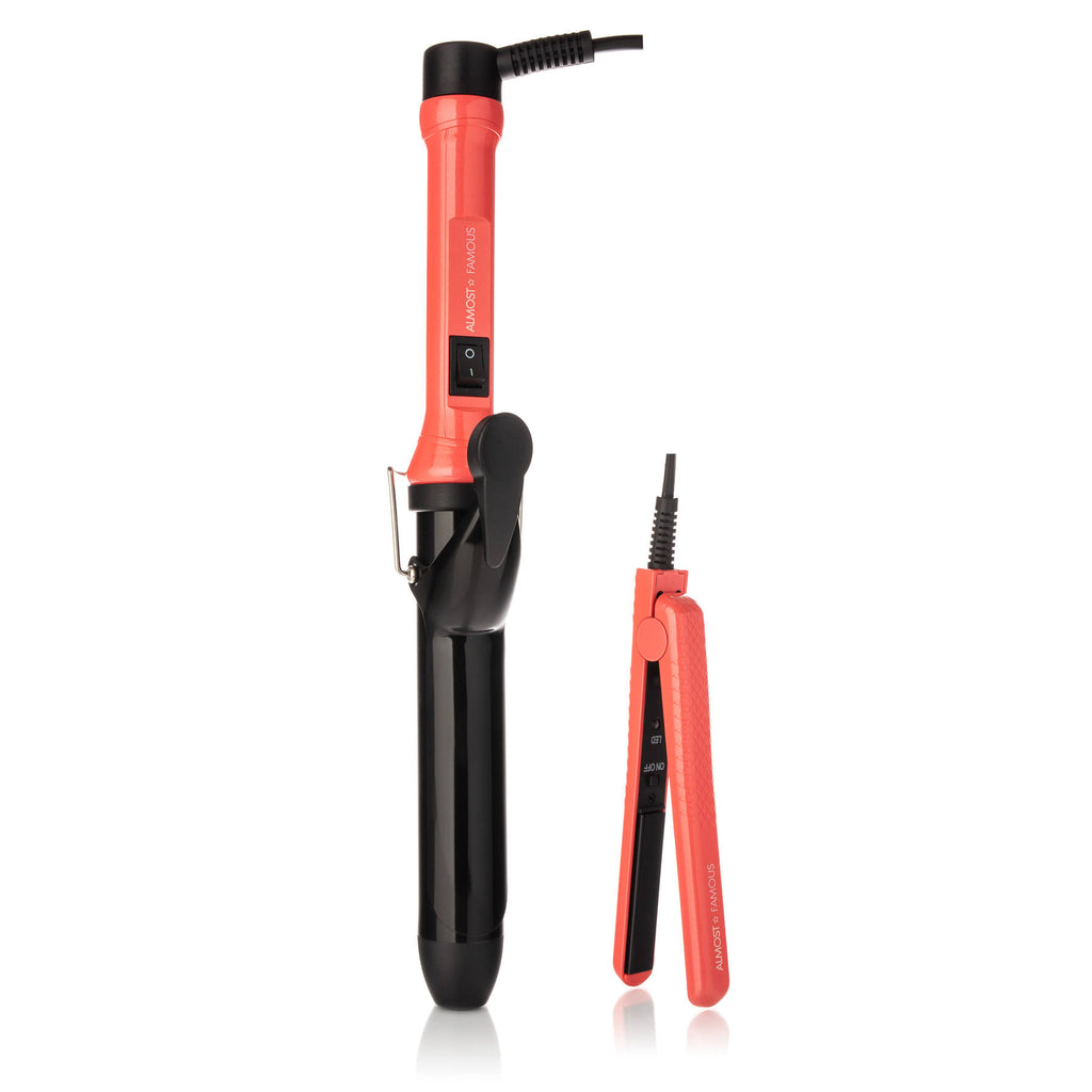 2-Piece Set with Curling Wand & Mini Togo - Sunset Orange E534