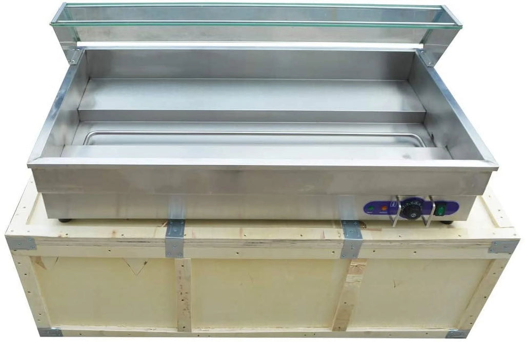 5-Pot Commercial Buffet Food Warmer with Glass Shield I611049