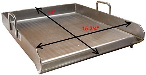 16" x 18" Stainless Steel Comal Flat Top Cooking Griddle Pack of 2 Q496
